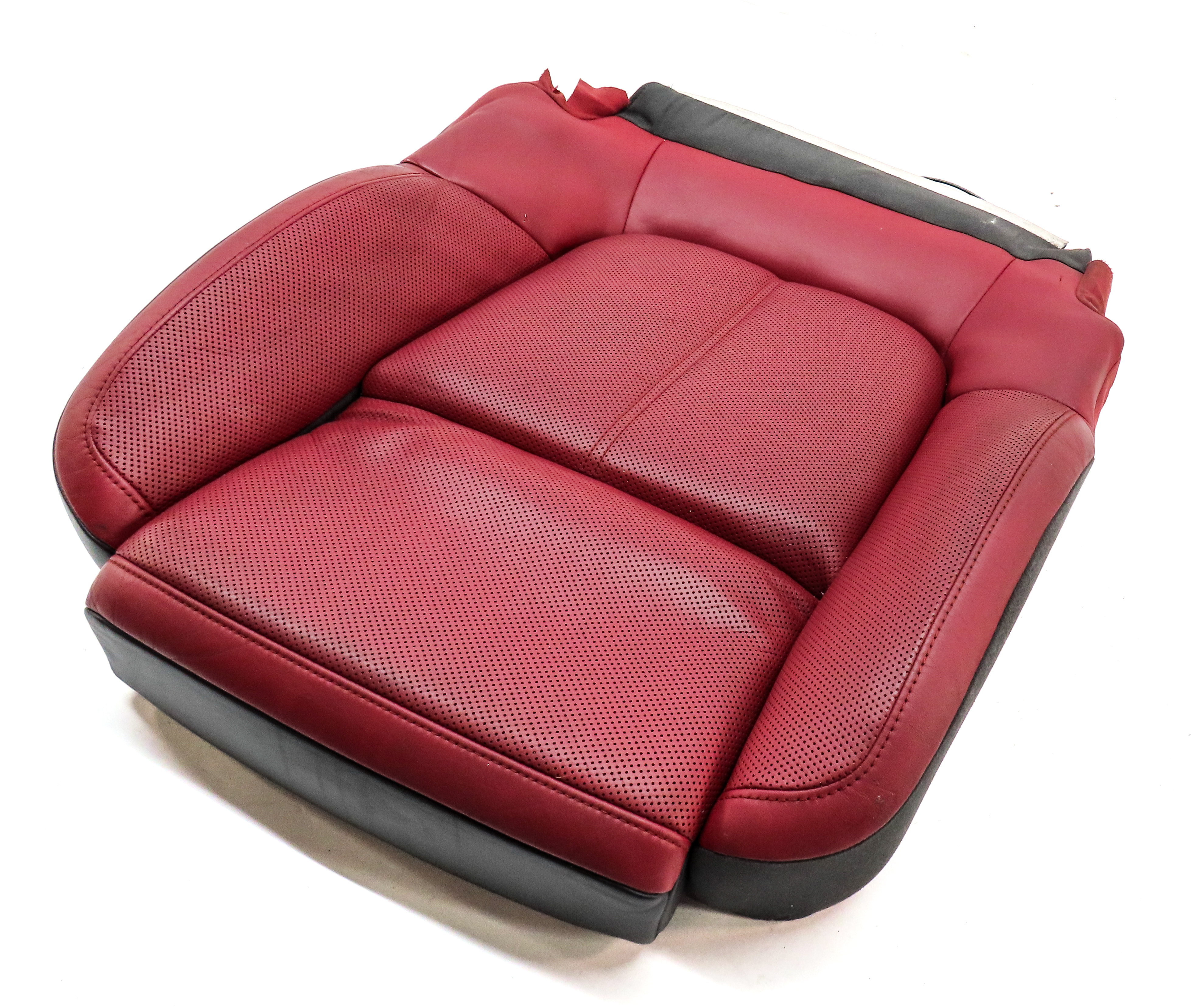 2015-2018 MACAN (95B) FRONT RIGHT PASSENGER BOTTOM VENT SPORT SEAT CUSHION (Red) — exact item pictured